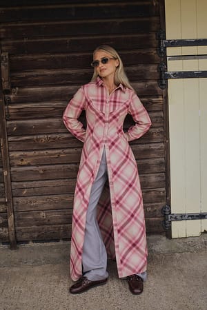 Checked Camisa larga de cuadros