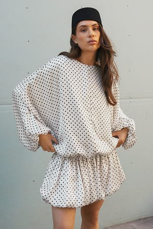 All Over Print weites Chiffon-Minikleid