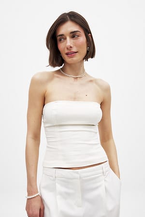 White Klassisches Korsett-Top