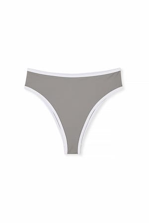 Grey Bikinihöschen mit hohem Beinausschnitt und Kontrastdetail