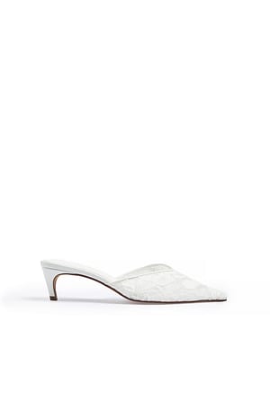 Offwhite Crochet Mules