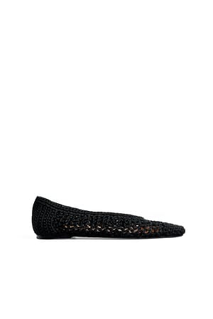 Black Heklet ballerina