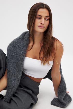 White Cropped Tube Top