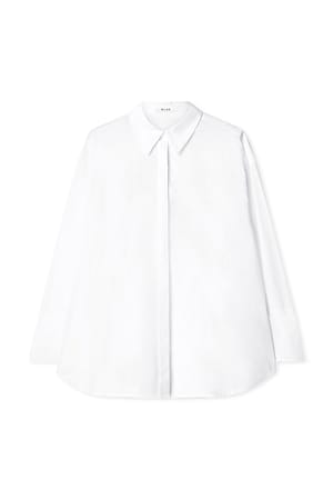 White Katoenen overhemd met manchetdetail