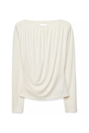 Offwhite Drapad topp med djup rygg