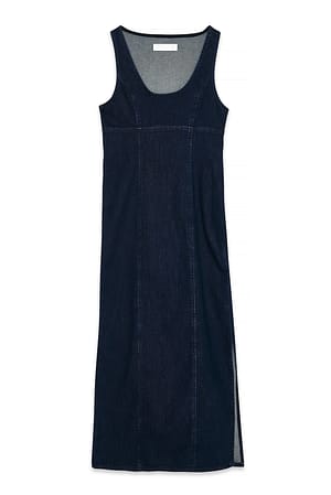 Rinse Wash Denim Maxi Dress