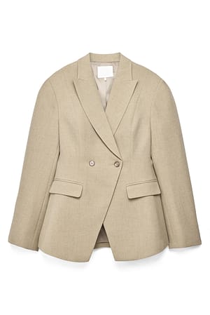 Beige taillierter Zweireiher