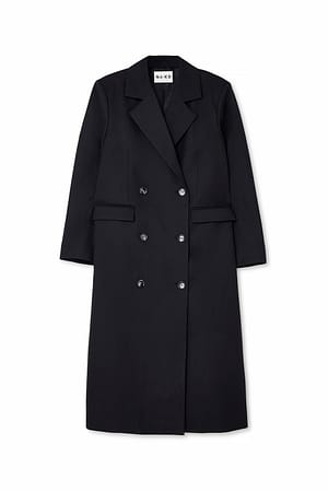 Black Double Breasted Trenchcoat