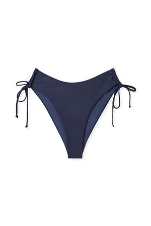 Navy Double Drawstring Bikini Panty