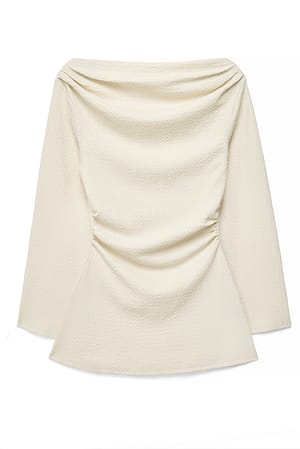 Offwhite Draped Structured Long Sleeve Top