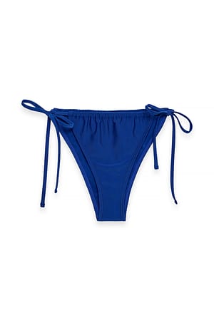 BRIGHT COBALT Bikinitrusse med høj talje og løbebånd