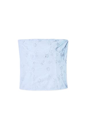 Blue Haut bandeau brodé