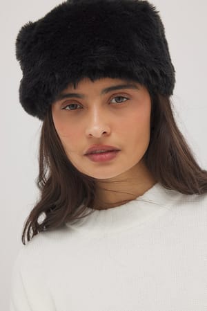 Brown Gorro de piel sintética
