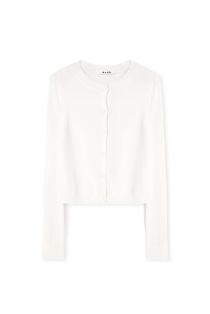 Offwhite Finstrikket cardigan
