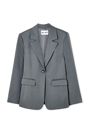 Grey Fitted Blazer