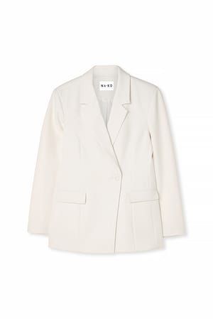 White Figursydd blazer
