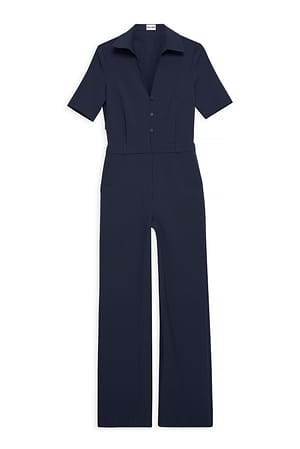 Navy Fitted Jumpsuit