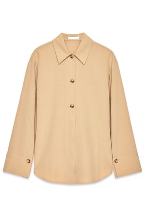 Camel Fitted Tailored Shirt