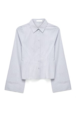 Stripe Camisa entallada con puños anchos