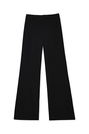 Black Flared Fitted Pants