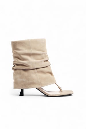 Beige Flip Flop Heel