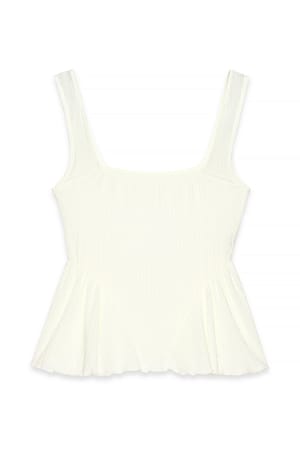 Offwhite Unterhemd mit Volant