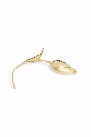 Gold Flower Brooch