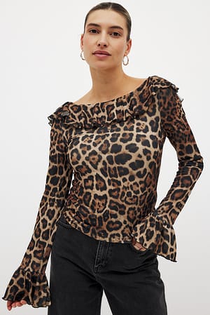 Leopard Print Volangtopp