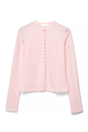 Light Pink Oberteil mit Knöpfen vorne
