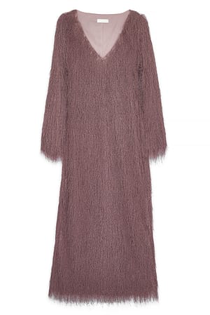 Plum Fuzzy maxikjole