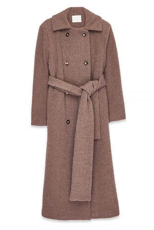 Dusty Plum Dunfrakke i uldblanding