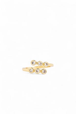 Gold vergoldeter Ring mit Steindetail