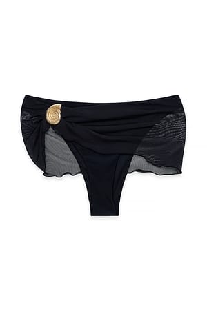 Black Gold Detail Bikini Panty