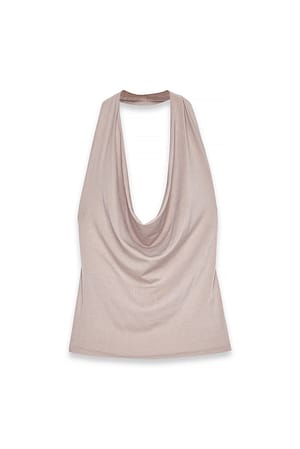 Beige Topp med halterneck