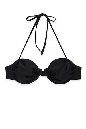 Black Halterneck Wire Bikini Bra