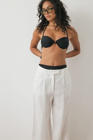 Black Halterneck Wire Bikini Bra