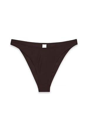 Brown High Leg Bikini Brief