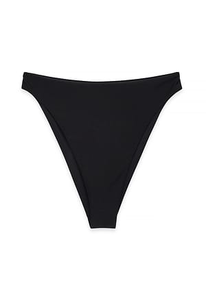 Black Bikinitruse med høyt liv
