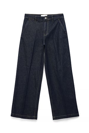 Rinse Wash hochtaillierte Jeans mit Falten