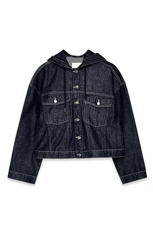 Rinse Wash Hættetrøje denimjakke