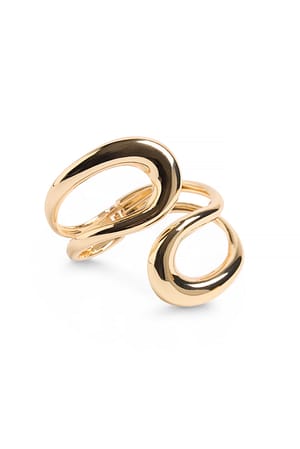 Gold uneven Bangle