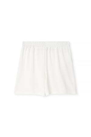 White Jersey-Shorts mit elastischem Bund