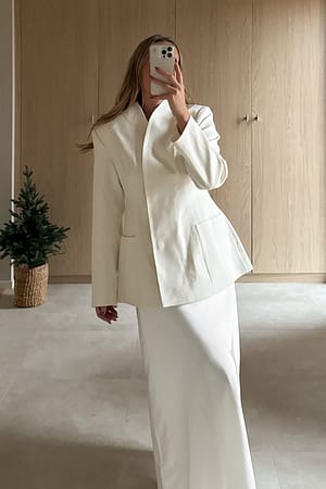 Offwhite Jupe longue en satin à taille mi-haute
