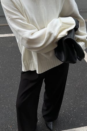 Offwhite Pull en maille à manches retroussées