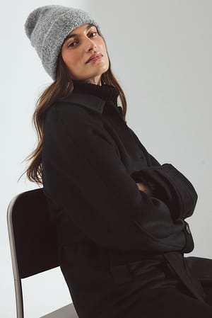 Grey Beanie-Mütze
