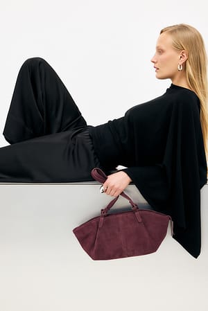 Black Knitted Cape Top