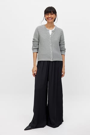 Grey Cardigan tricot