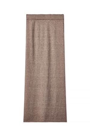 Light Brown Strikket maxinederdel