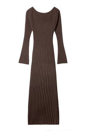 Brown Midikleid aus Strickstoff