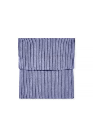 Dusty Blue Knitted Mini Skirt